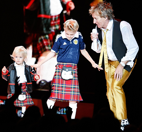 Rod Stewart and his sons