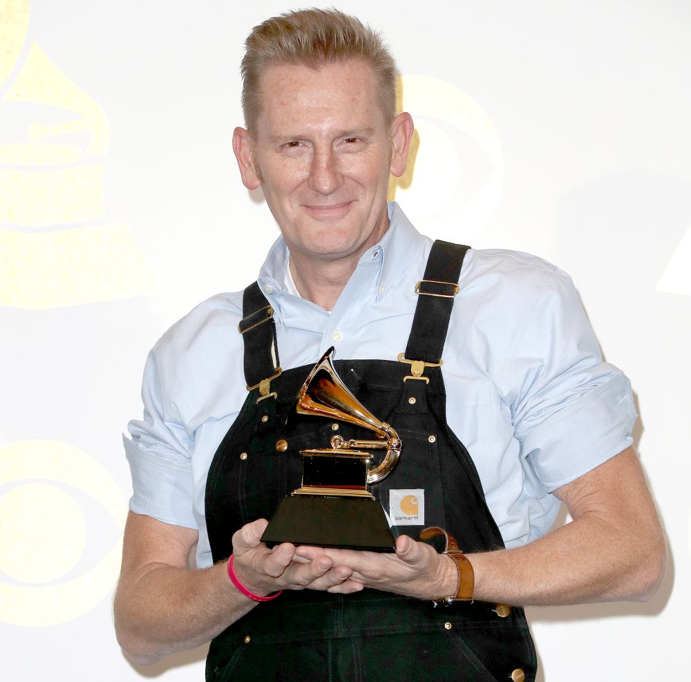 Rory Feek of Joey + Rory accepts the award for Best Roots Gospel Album for 'Hymns That Are Important to Us' and poses in the pressroom during the 59th Annual Grammy Awards at the Staples Center on Feb. 12, 2017, in Los Angeles.