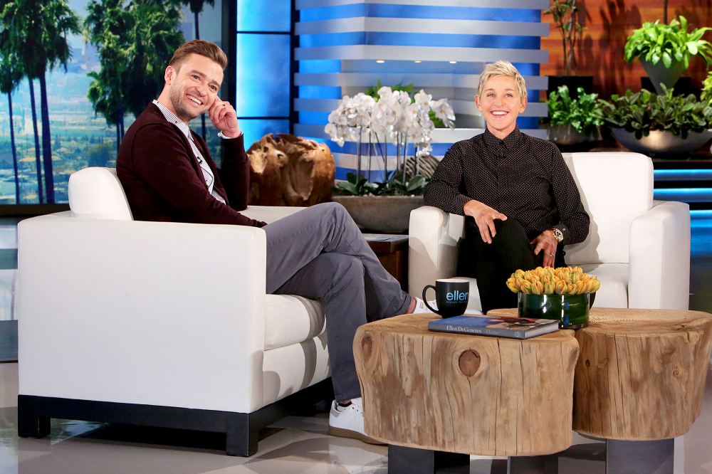 Justin Timberlake and Ellen DeGeneres