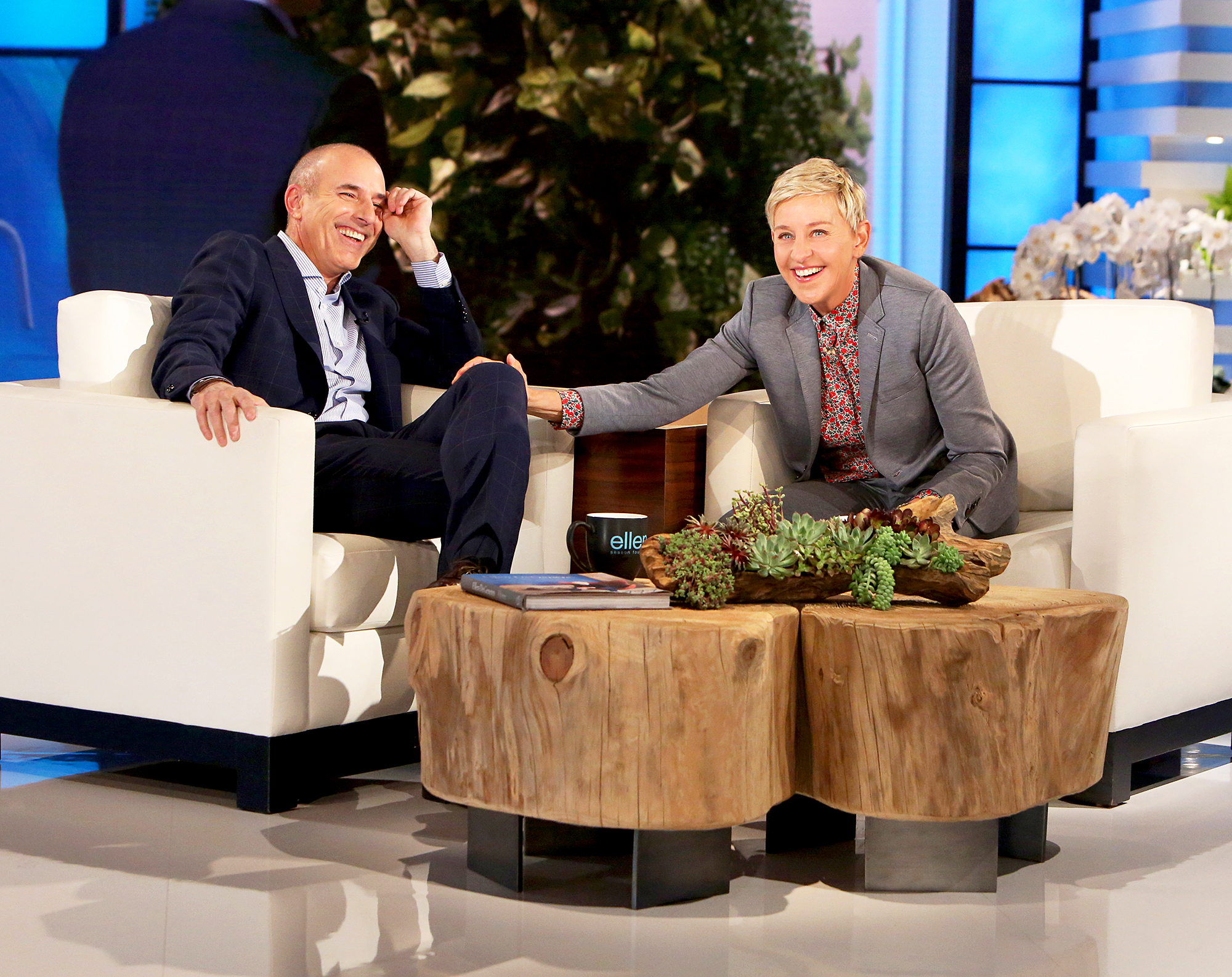 Matt Lauer and Ellen DeGeneres