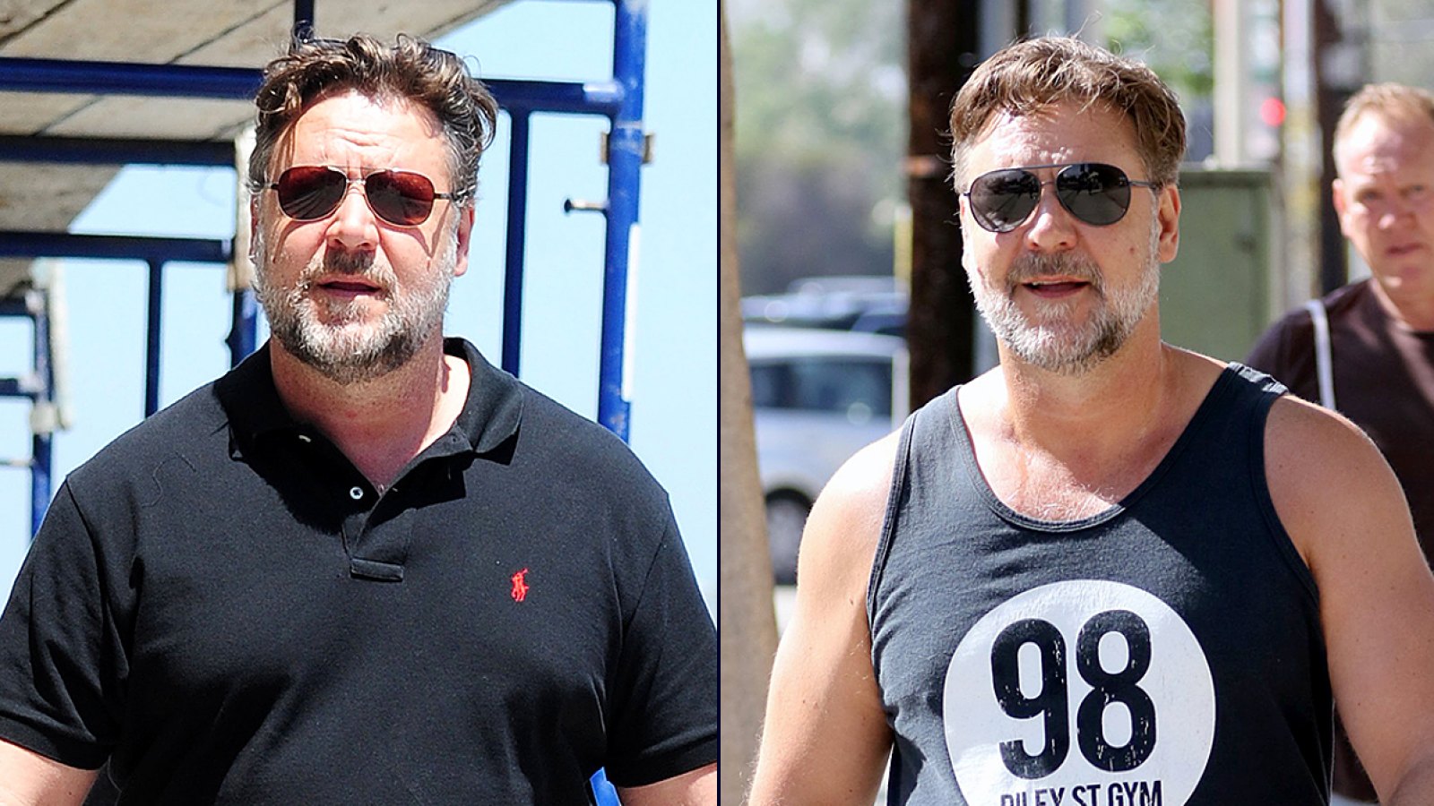 Russell Crowe goes for a run February 27, 2016.