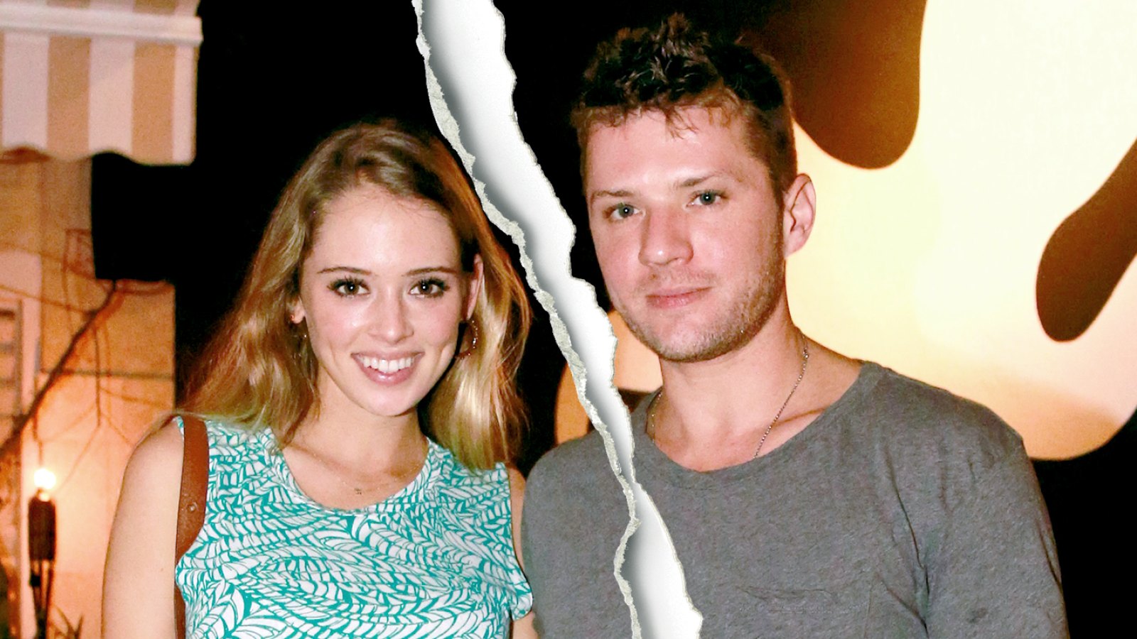 Paulina Slagter and Ryan Phillippe pose for a photo at Salt and Pepper on January 1, 2014 in Miami, Florida.