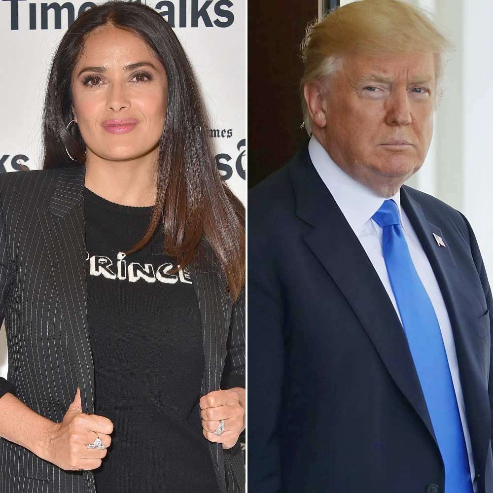 Salma Hayek and Donald Trump