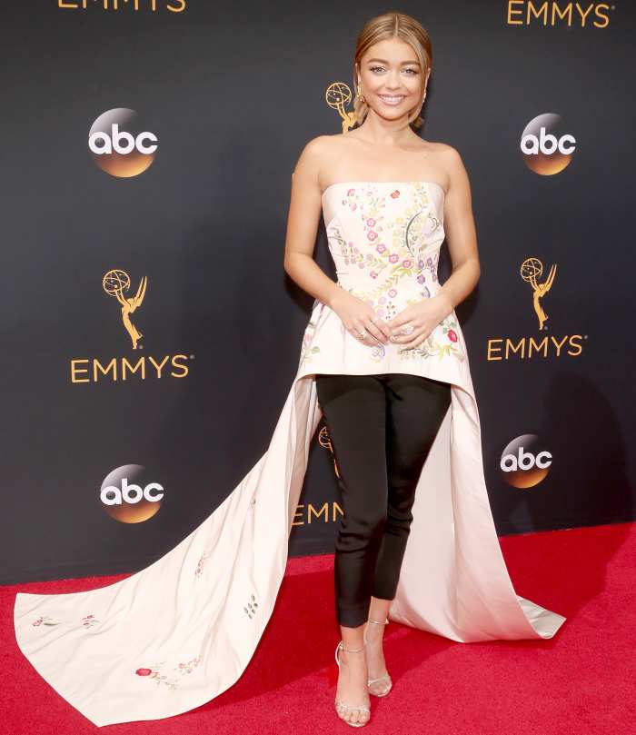 Sarah Hyland attends the 68th Annual Primetime Emmy Awards.