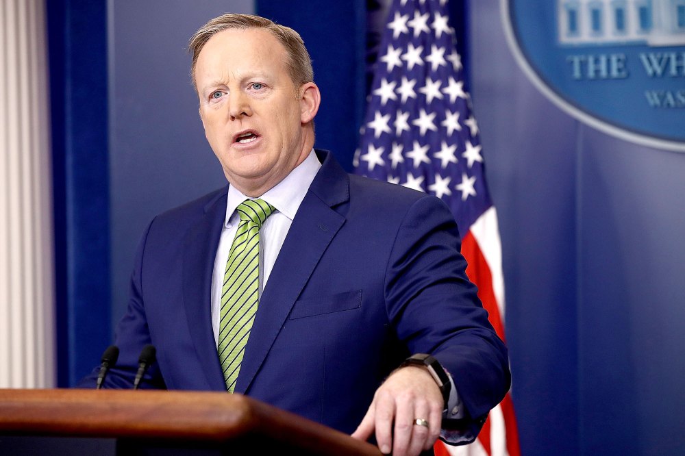 White House Press Secretary Sean Spicer answers questions in the White House briefing room February 2, 2017 in Washington, DC.