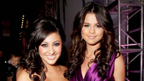 Francia Raisa and Selena Gomez arrive at the "Justin Bieber: Never Say Never" Los Angeles Premiere held at Nokia Theatre L.A. Live on February 8, 2011 in Los Angeles, California.