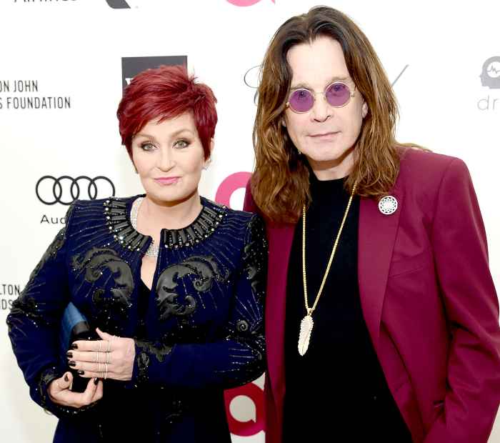 Sharon Osbourne and Ozzy Osbourne attend the 23rd Annual Elton John AIDS Foundation Academy Awards Viewing Party on Feb. 22, 2015.