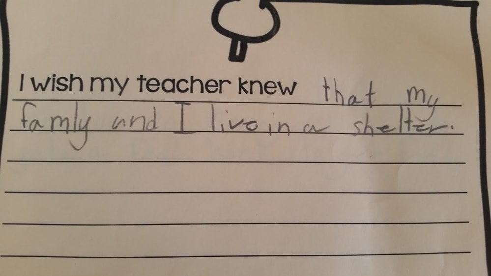A note from 'I Wish My Teacher Knew' by Kyle Schwartz
