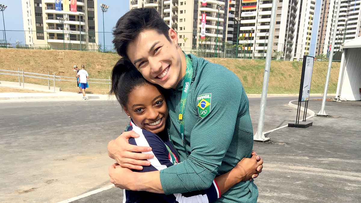 Simone Biles and Arthur Nory Mariano