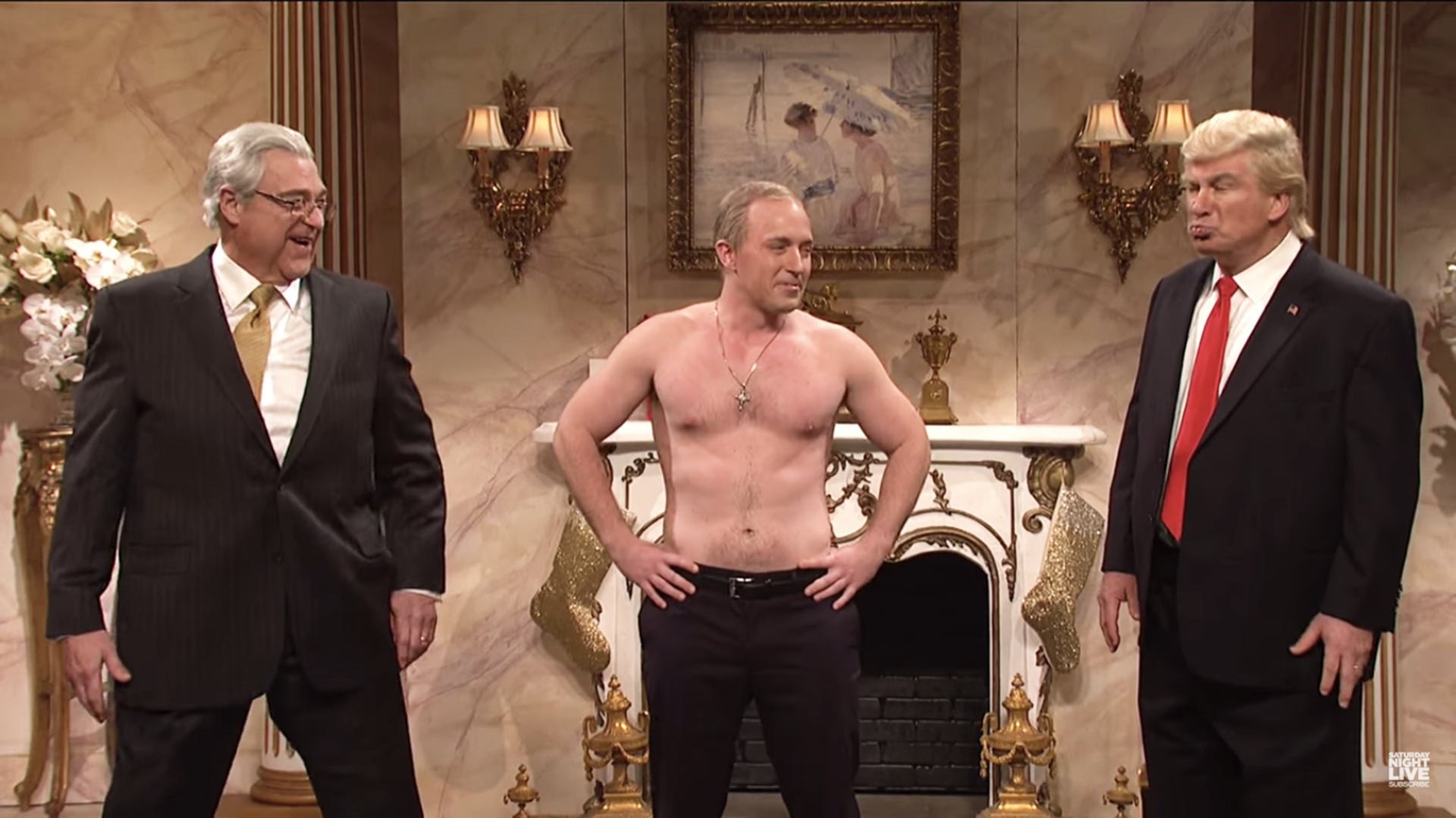 snl-trump-feels-left-out-as-john-goodman-and-putin-share-handshake