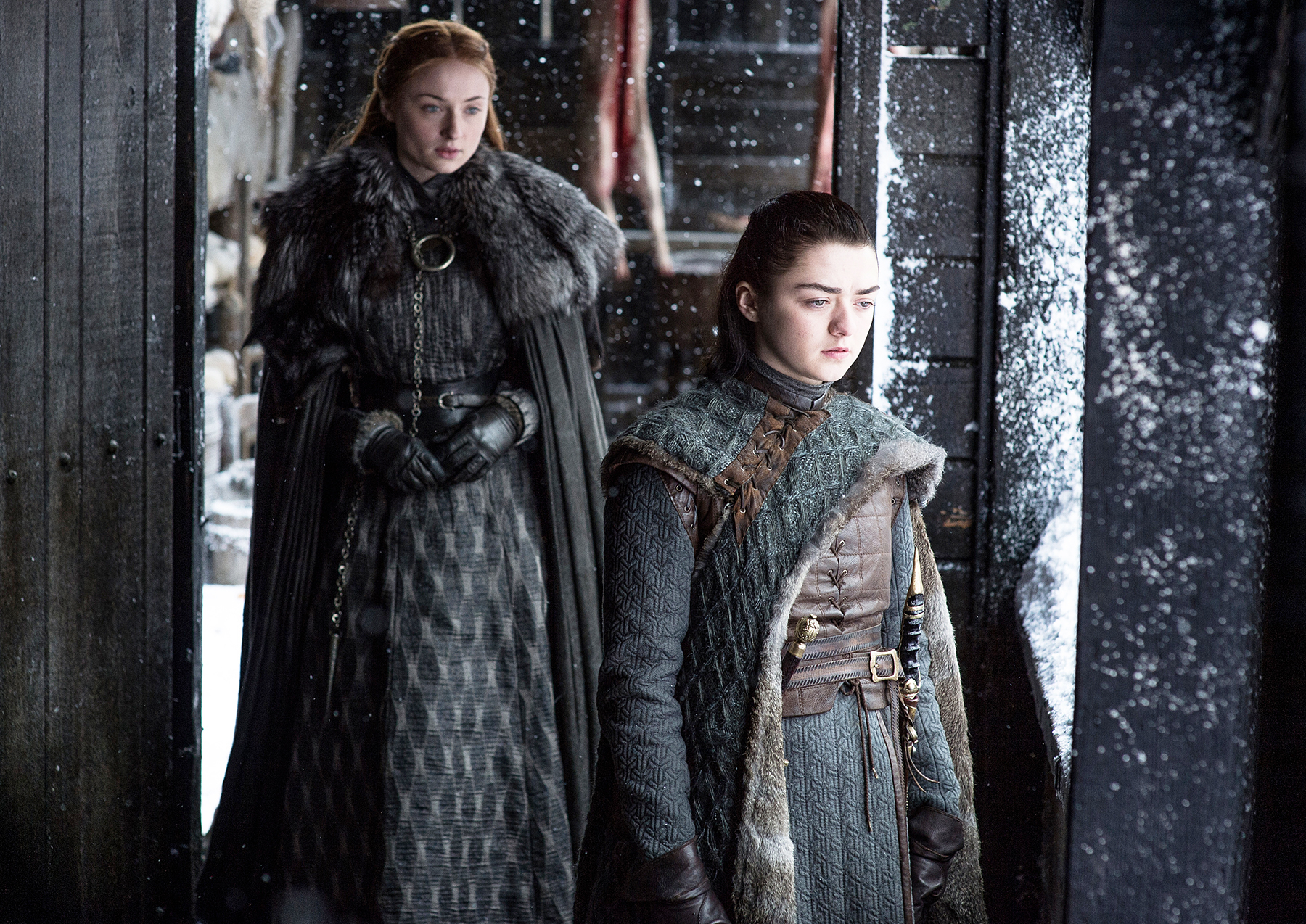 Sophie Turner Sansa Maisie Williams Arya Game of Thrones