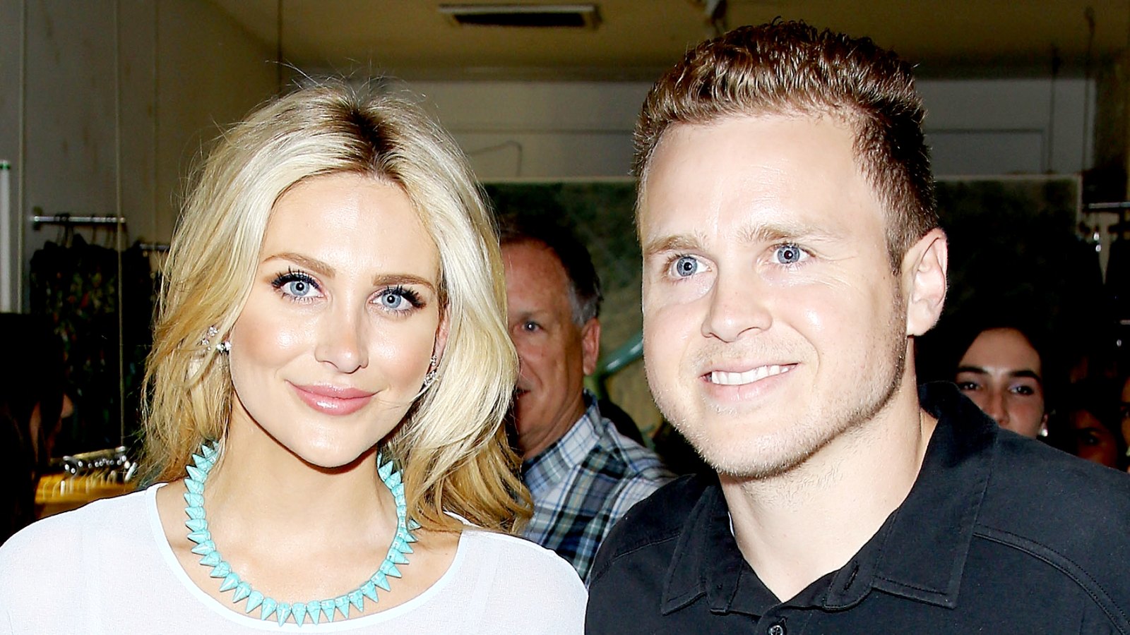 Stephanie Pratt and Spencer Pratt attend the US launch of MeMe London held at DiLascia in Los Angeles on July 28, 2015.