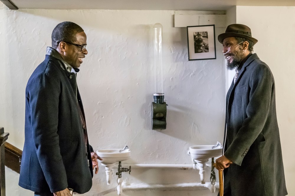Sterling K. Brown as Randall and Ron Cephas Jones as William on This Is Us.