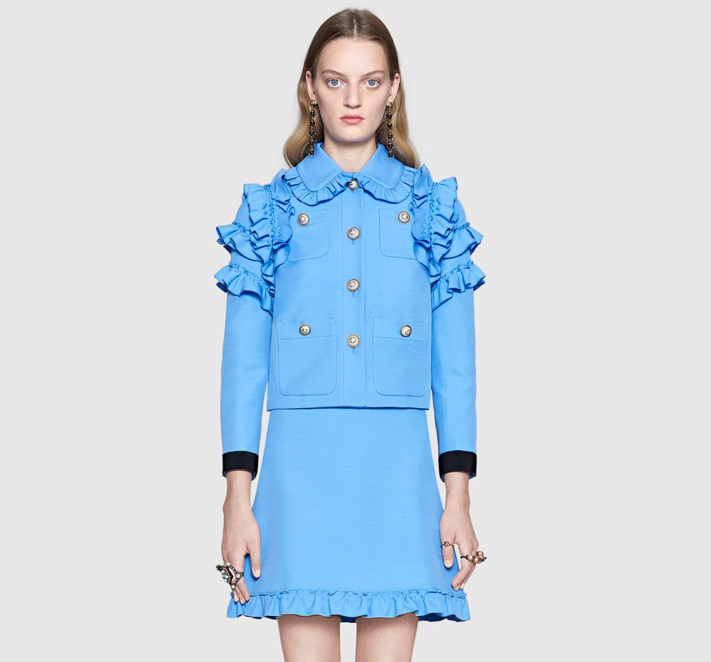 Gucci's Silk wool flounce jacket