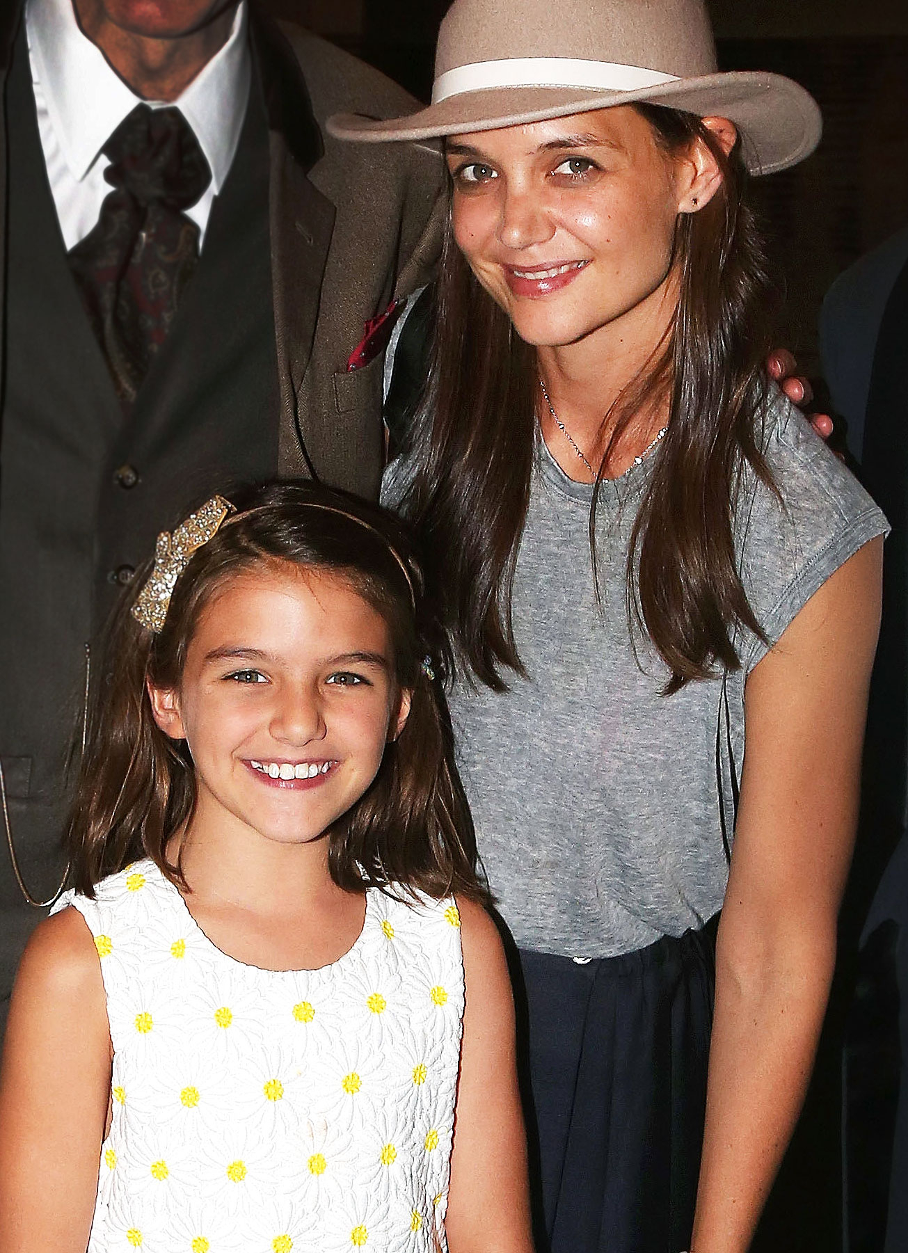 Katie Holmes and daughter Suri Cruise wear matching hats