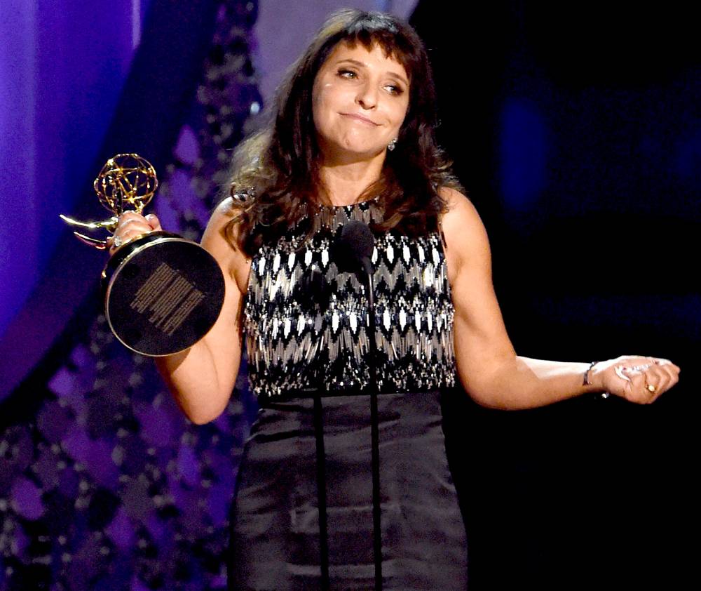 Director Susanne Bier accepts Outstanding Directing for a Limited Series, Movie or Dramatic Special for 'The Night Manager' during the 68th Emmy Awards show on Sept. 18, 2016.