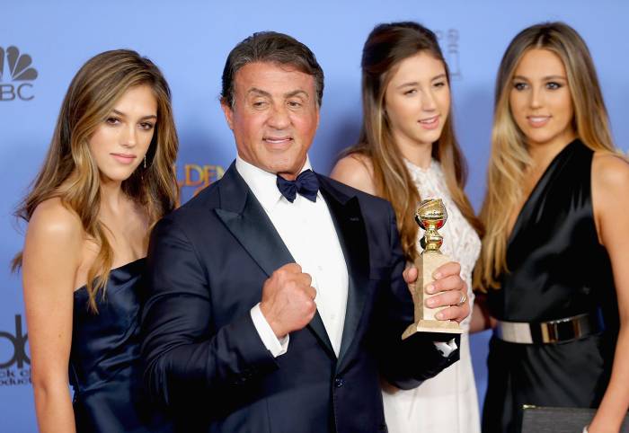 Sylvester Stallone with daughters