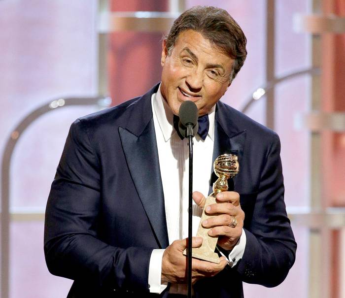 Sylvester Stallone accepts the award for Best Supporting Actor — Motion Picture.