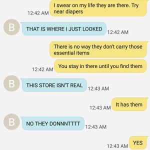 viral text message exchange tampons