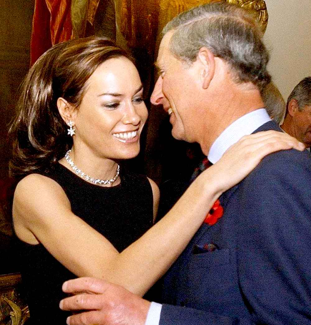The Prince of Wales is geeted by Tara Palmer-Tomkinson during a reception at Clarence House, London, 27 October, 2003.