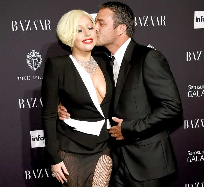 Lady Gaga and Taylor Kinney attend Samsung Galaxy at Harper's Bazaar Celebrates Icons by Carine Roitfeld at the Plaza Hotel on Sept. 5, 2014.