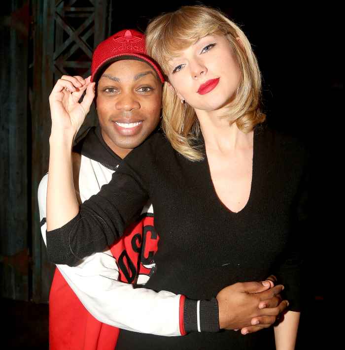 Todrick Hall and Taylor Swift pose backstage at the hit musical