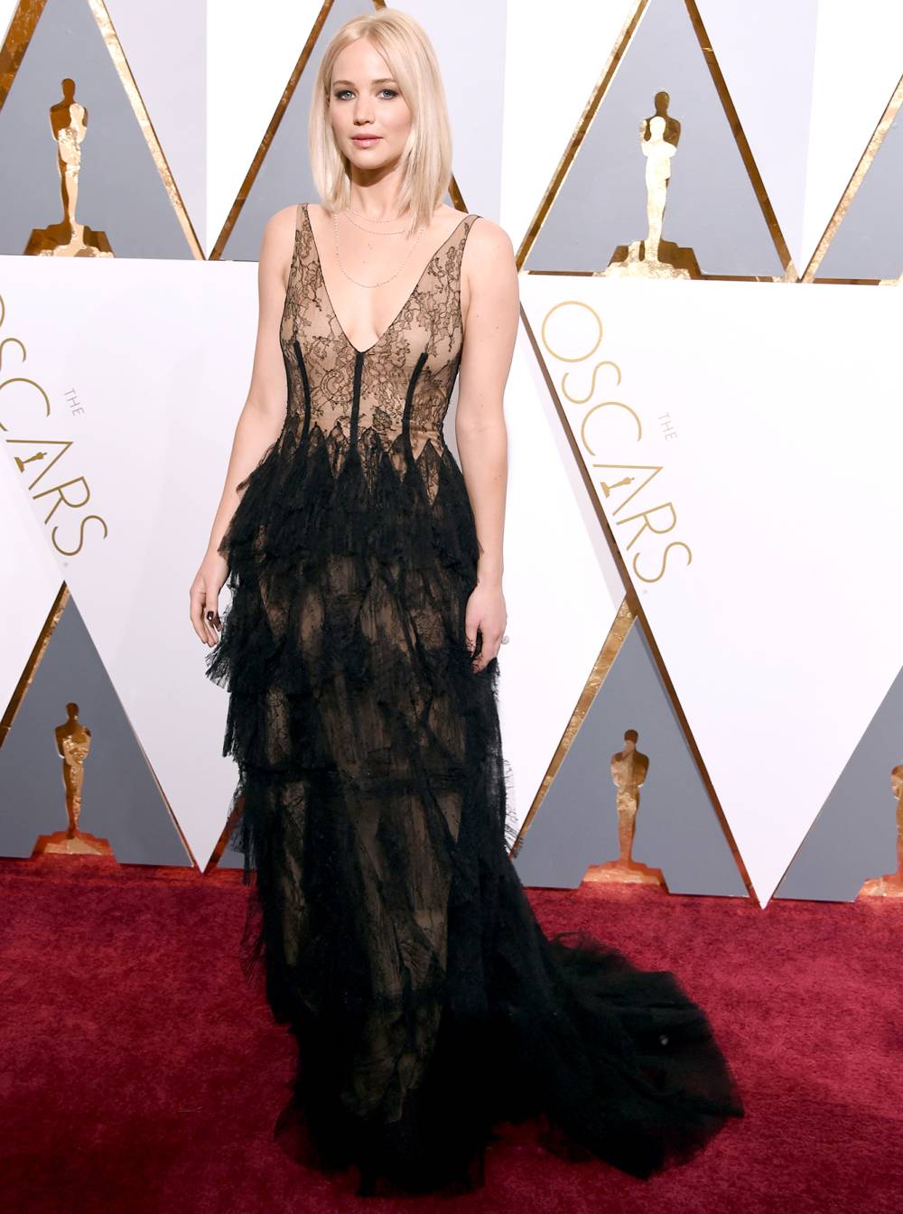 Jennifer Lawrence attends the 88th Annual Academy Awards.
