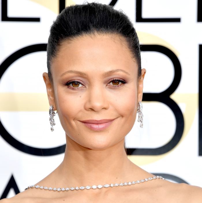 Thandie Newton attends the 74th Annual Golden Globe Awards.