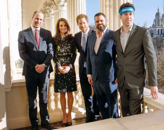 Prince William, Kate Middleton, Prince Harry, Steve Jackson and Jon Salmon