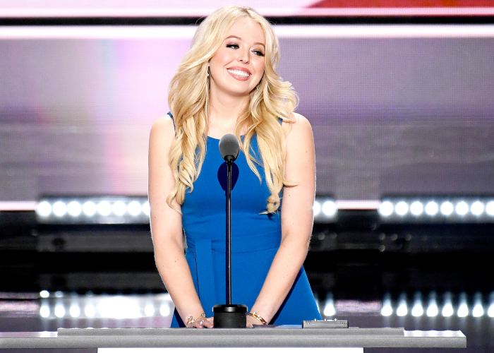Tiffany Trump, daughter of Donald Trump, speaks at the 2016 Republican National Convention in Cleveland, Ohio on Monday, July 19, 2016.