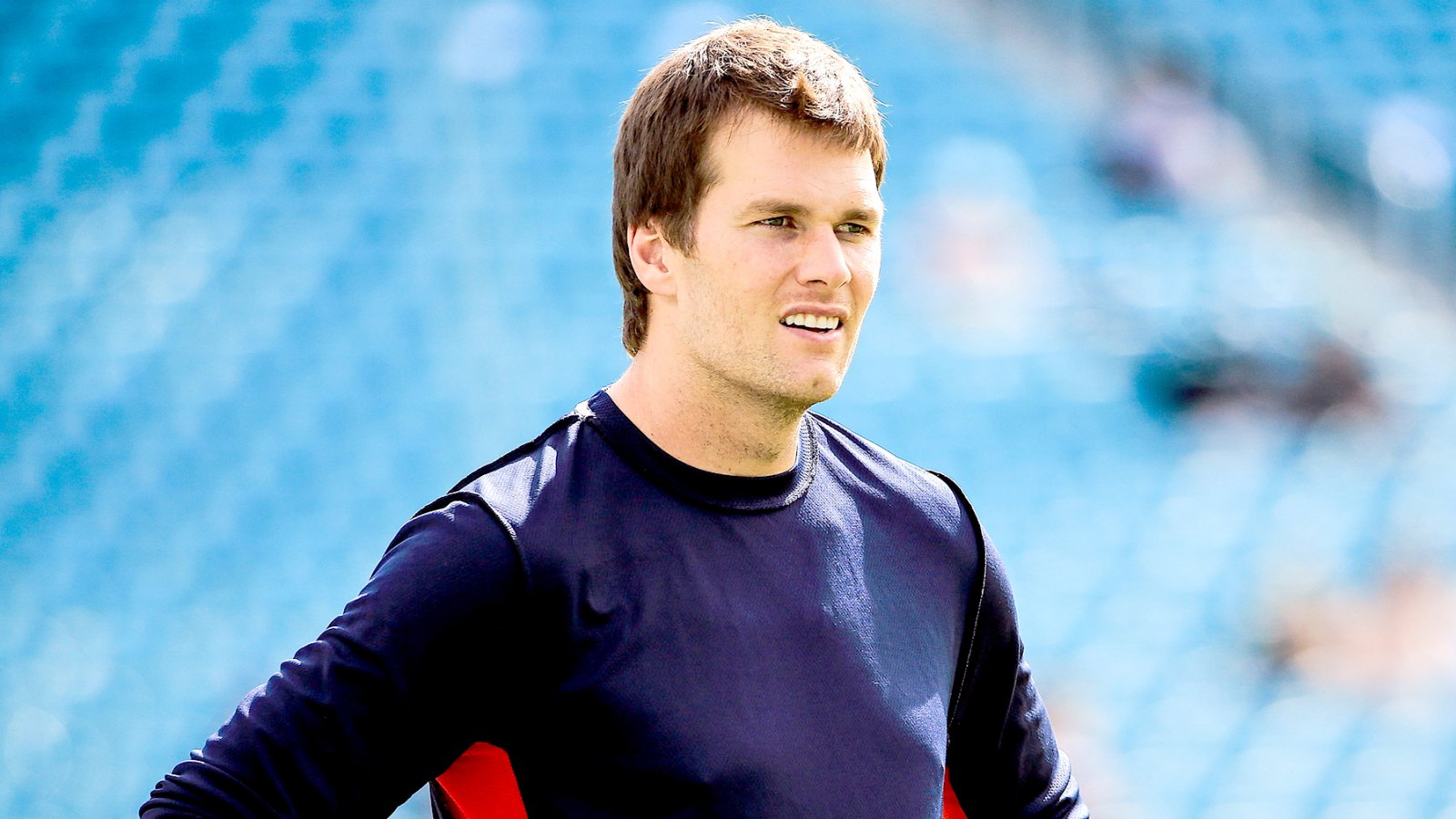 Tom Brady #12 of the New England Patriots warms up before the game against the Miami Dolphins at Sun Life Stadium on January 3, 2016 in Miami Gardens, Florida.