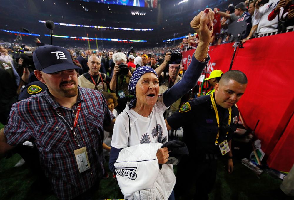 Tom Brady's mom, Galynn, supports her son at the Super Bowl