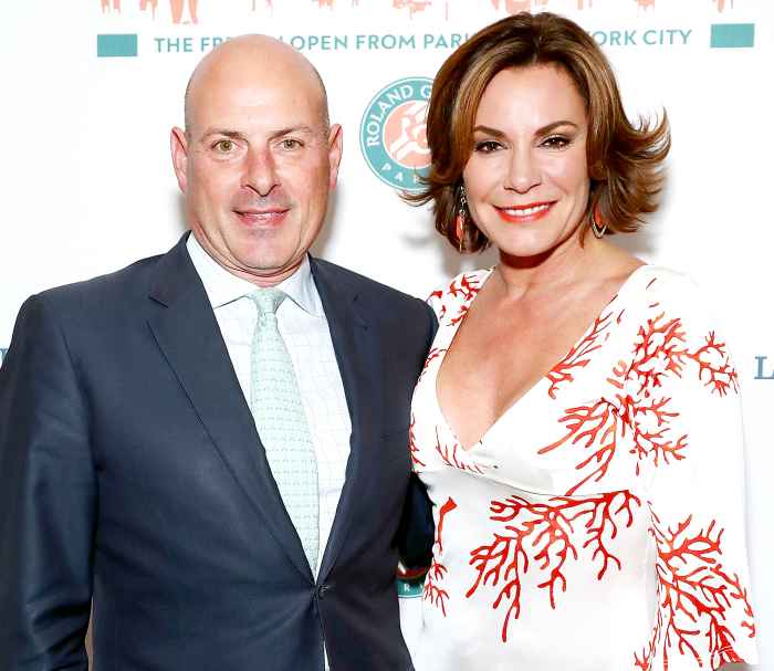 Tom D'Agostino Jr. and Luann de Lesseps attend the Roland-Garros reception at French Consulate in New York City on June 8, 2017.
