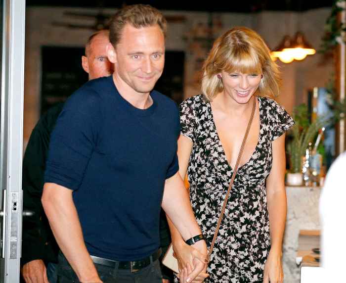 Tom Hiddleston and Taylor Swift leave restaurant 'Gemelli Italian' in Broadbeach on the Gold Coast, Queensland.