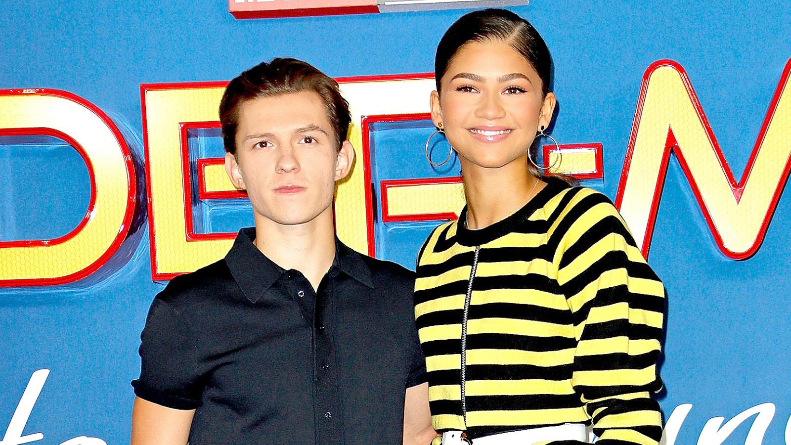 Tom Holland and Zendaya attend the "Spider-Man : Homecoming" photocall at The Ham Yard Hotel on June 15, 2017 in London, England.