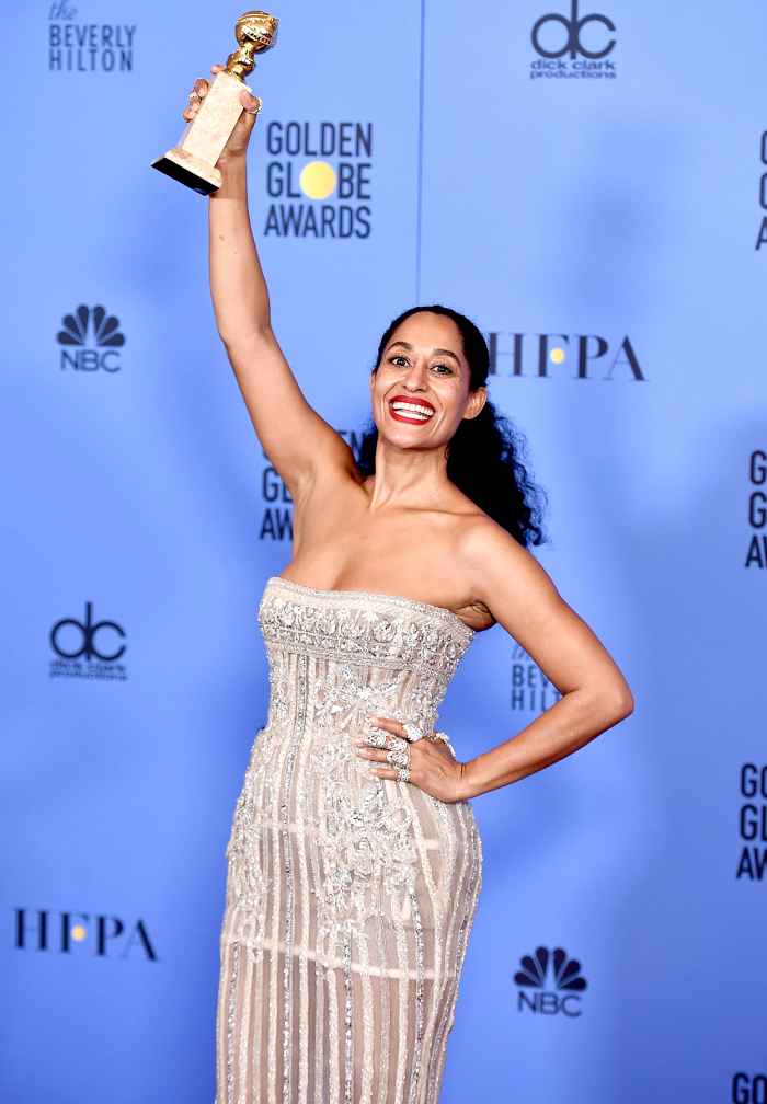 Tracee Ellis Ross, winner of Best Performance in a Television Series - Musical or Comedy for 'Black-ish,' poses in the press room during the 74th Annual Golden Globe Awards at The Beverly Hilton Hotel on January 8, 2017 in Beverly Hills, California.
