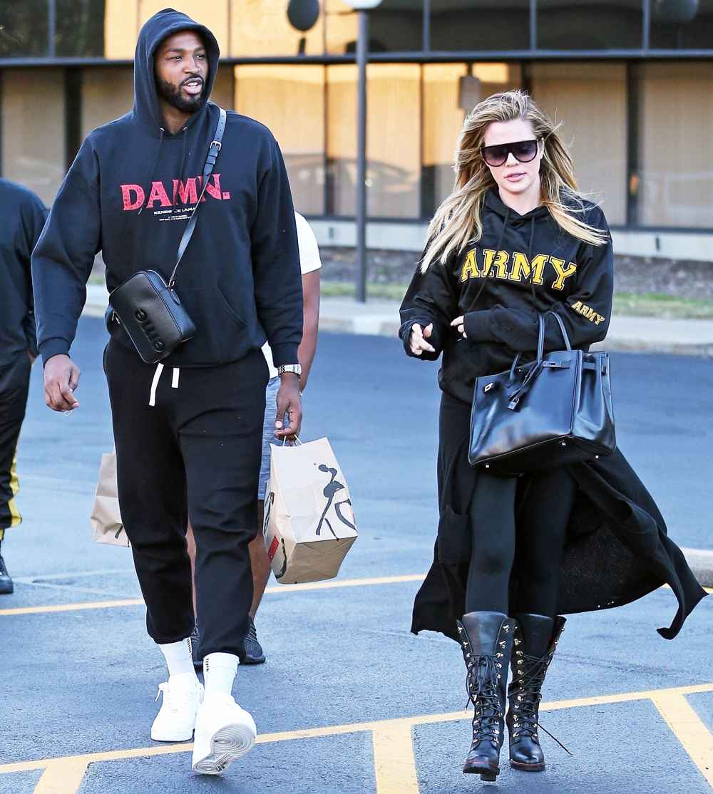 Tristan Thompson Khloe Kardashian baby bump