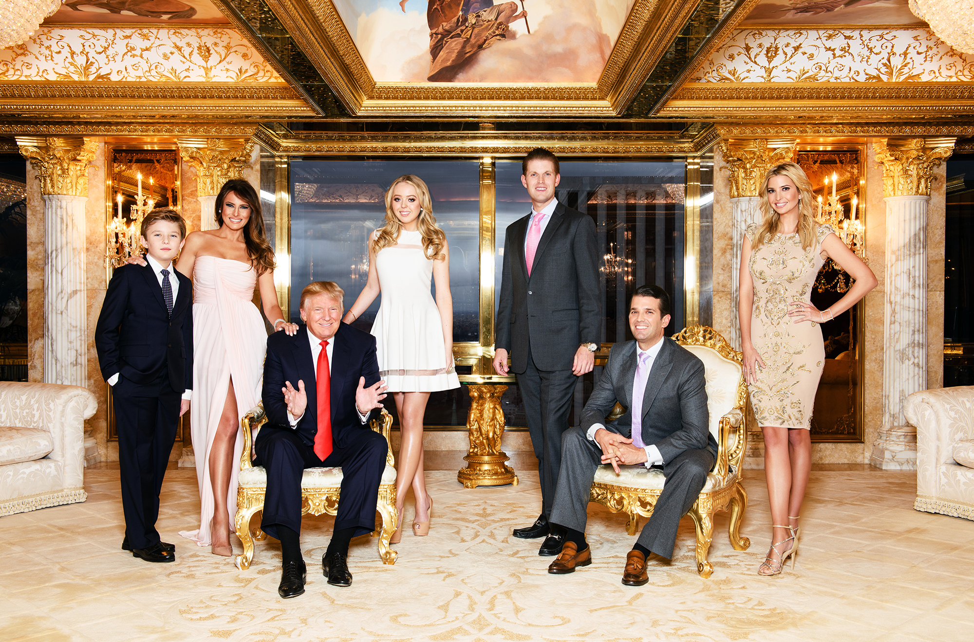 President Donald Trump Melania Trump Barron Trump Tiffany Trump Eric Trump Donald Trump Jr Ivanka Trump