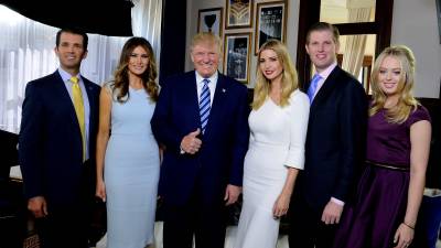 Donald Trump, Donald Trump Jr., Melania Trump, Ivanka Trump, Eric Trump, Tiffany Trump