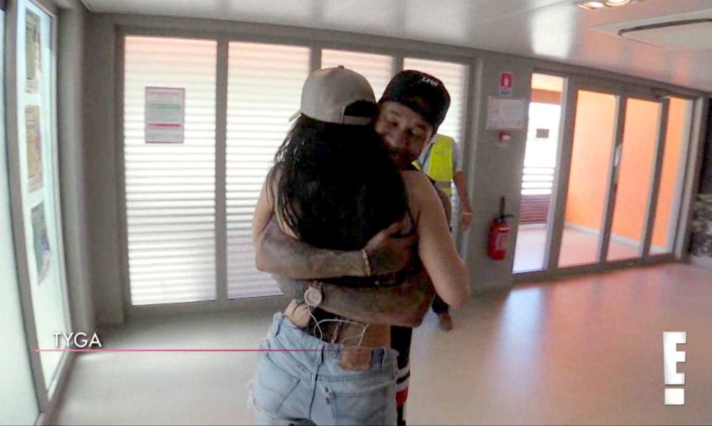 Kylie embraces Tyga.