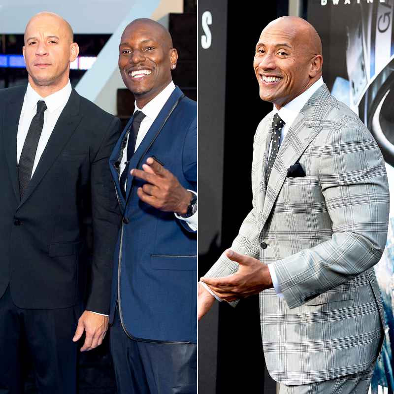 Vin Diesel, Tyrese and The Rock