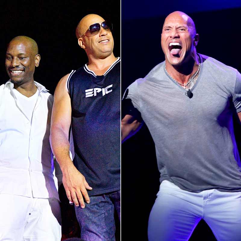 Tyrese, Vin-Diesel and The Rock