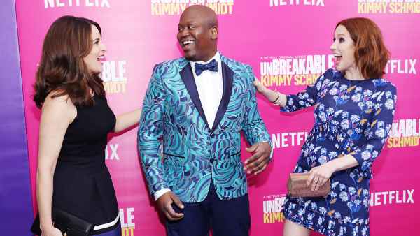 Tina Fey, Tituss Burgess and Ellie Kemper
