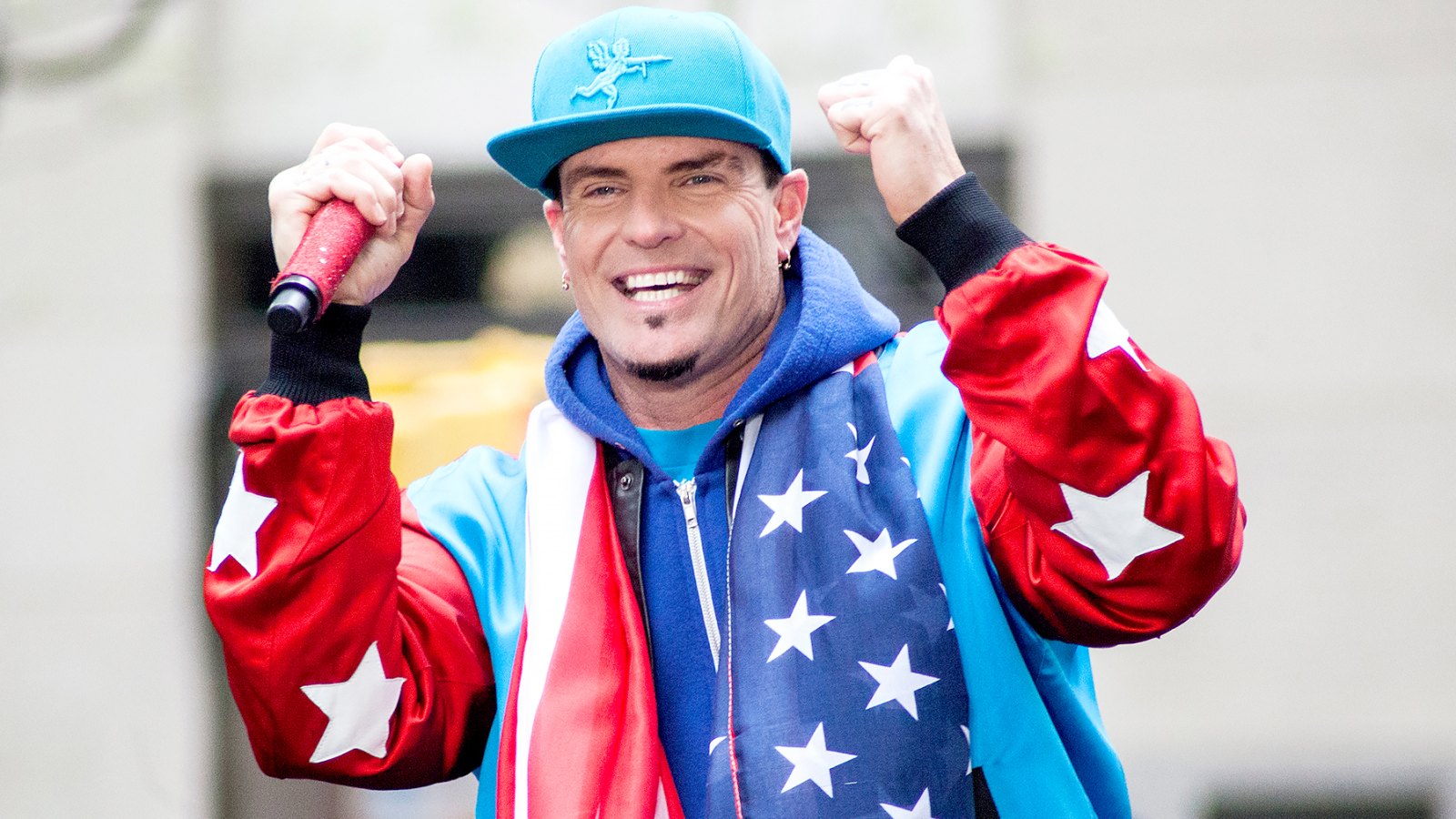 Vanilla Ice performs onstage during I Love The 90's Concert Tour Performs On NBC's "Today" at Rockefeller Plaza on April 29, 2016 in New York City.