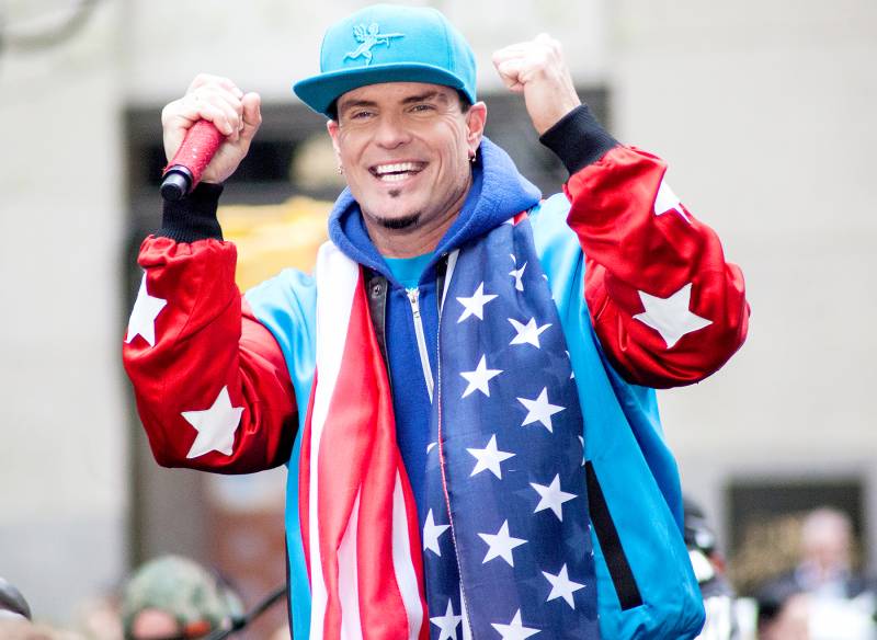 Vanilla Ice performs onstage during I Love The 90's Concert Tour Performs On NBC's "Today" at Rockefeller Plaza on April 29, 2016 in New York City.