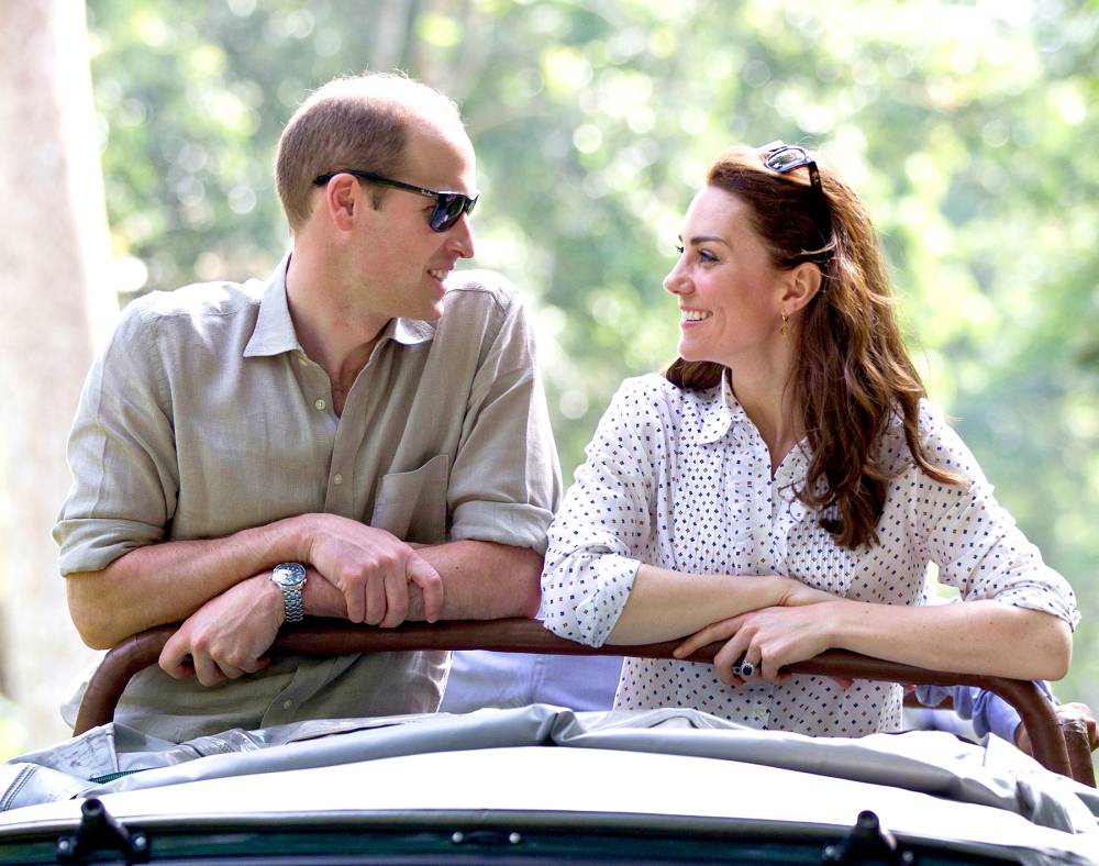 Catherine, Duchess of Cambridge and Prince William, Duke of Cambridge ride a car during a Game drive at Kaziranga National Park at Kaziranga National Park on April 13, 2016 in Guwahati, India.
