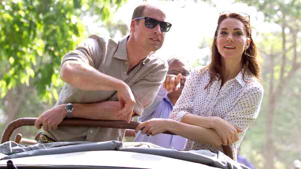 Catherine, Duchess of Cambridge and Prince William, Duke of Cambridge ride a car during a Game drive at Kaziranga National Park at Kaziranga National Park on April 13, 2016 in Guwahati, India.