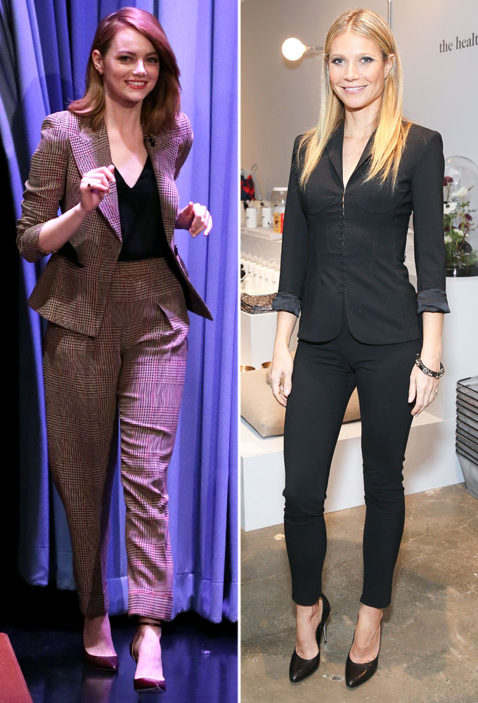 Emma Stone, Gwyneth P. Wear Stylish Suits: Pics