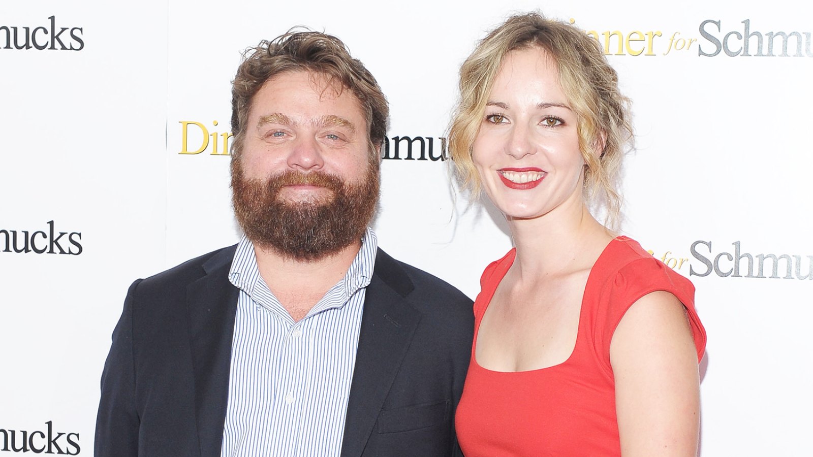 Actor Zach Galifianakis and Quinn Lundberg attend the "Dinner For Schmucks" premiere at the Ziegfeld Theatre on July 19, 2010 in New York City.