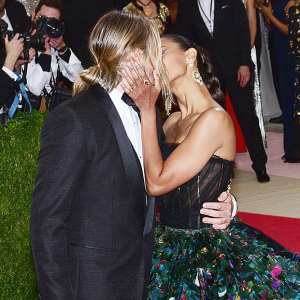 Marco Perego and Zoe Saldana